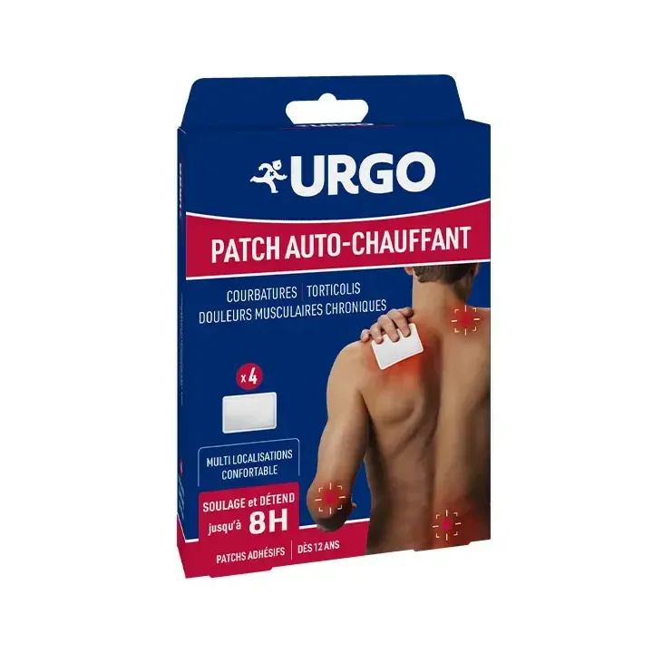 Wärme-Patch 8h Urgo - Packung mit 4 Pflastern