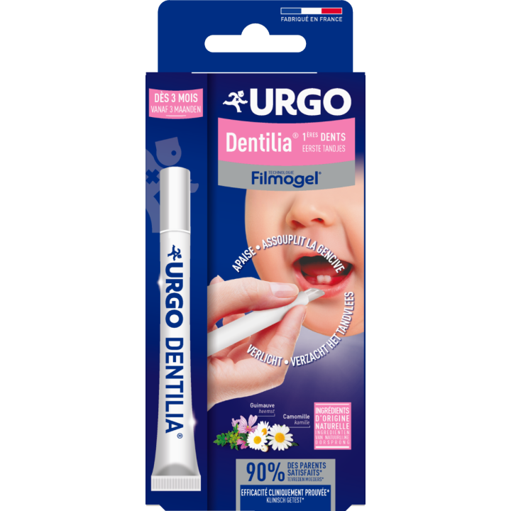 Filmogel Dentilia erste Zähne ab 3 Monaten Urgo - Tube mit 10 ml
