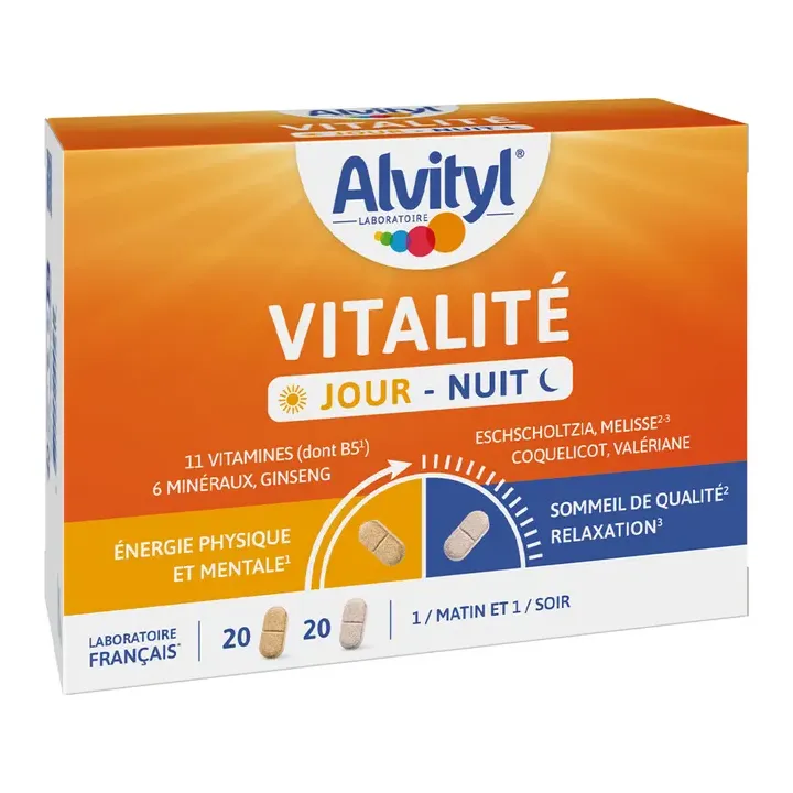 Alvityl Vitalität Tag/Nacht - Packung mit 40 Tabletten