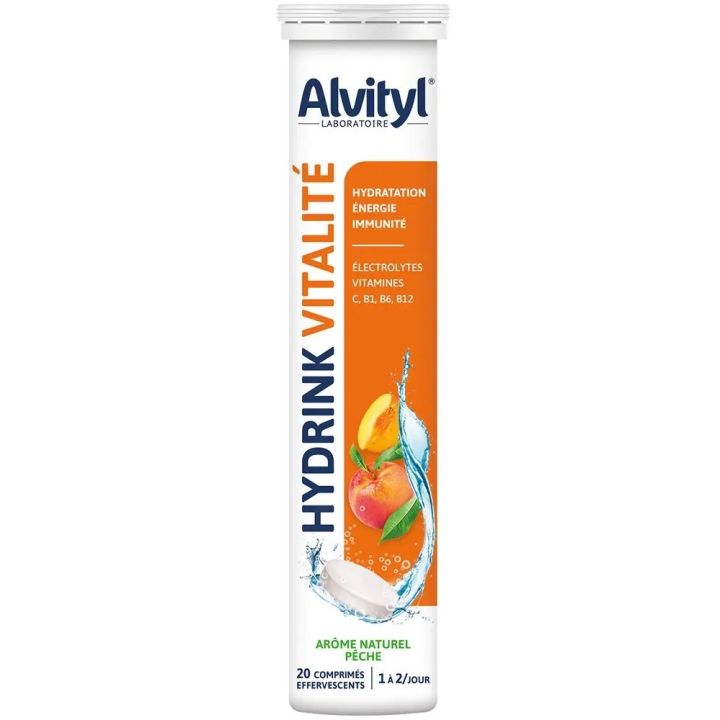 Hydrink Vitalität Aroma Pfirsich Alvityl - Tube mit 20 Brausetabletten