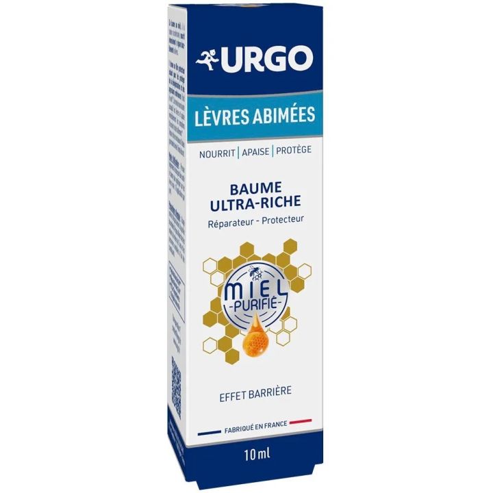 Ultra-reichhaltiger Lippenbalsam für geschädigte Lippen mit Honig Urgo - Tube mit 10 ml