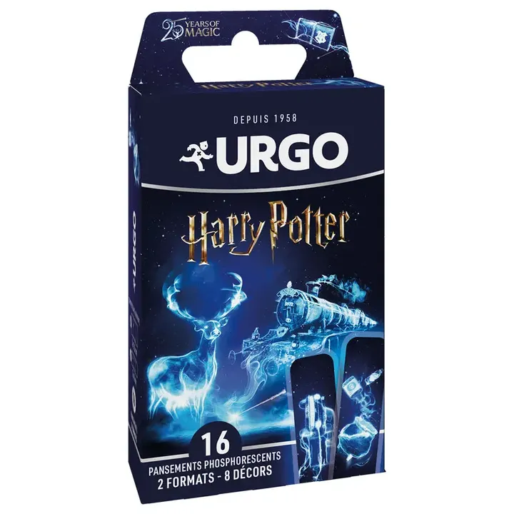 Leuchtende Harry Potter Pflaster Urgo - Packung mit 16 Pflastern