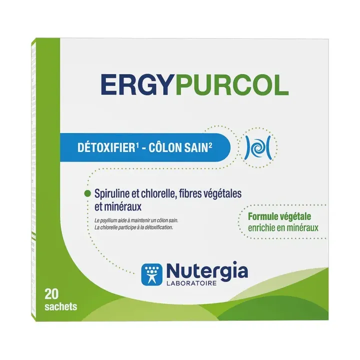 Ergypurcol gesunder Darm Nutergia - Packung mit 20 Beuteln