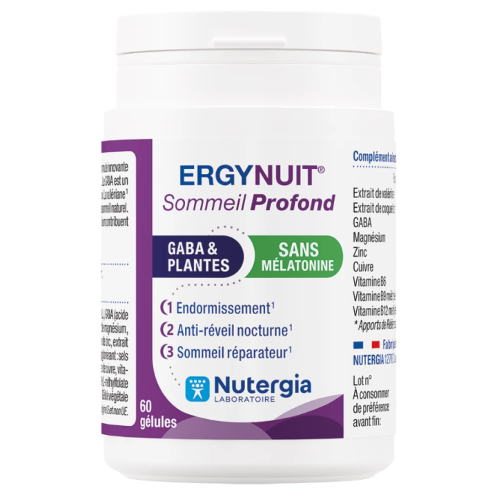 Ergynuit tiefen Schlaf Nutergia - Dose mit 60 Kapseln