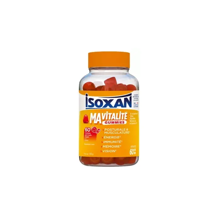 Isoxan Meine Vitalität Gummies 60 Jahre+ Geschmack rote Früchte - Dose mit 60 Gummies