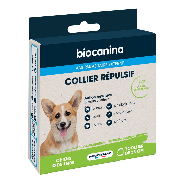 Biocanina Hundehalsband für Hunde unter 15 kg - Schachtel mit 1 Halsband von 38 cm
