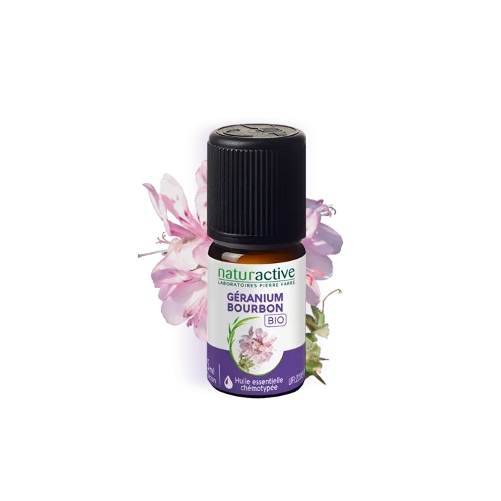 Bio Geranium Bourbon ätherisches Öl Naturactive - Flasche mit 5 ml