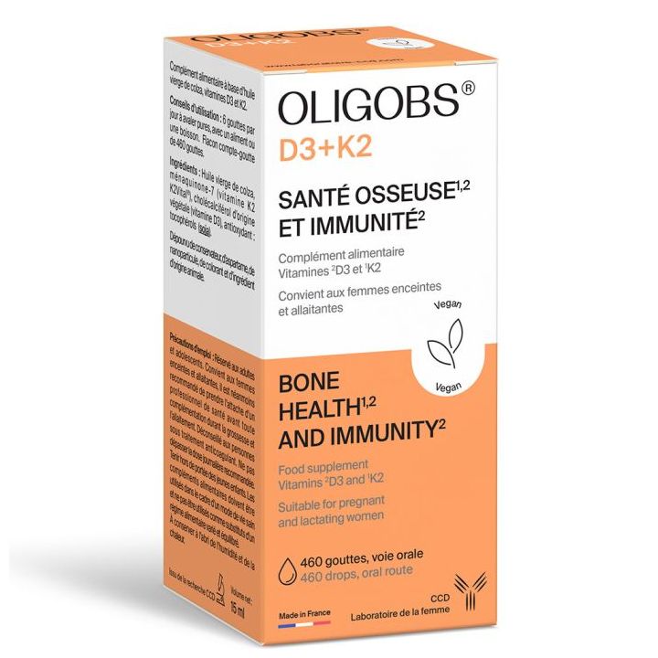 Oligobs D3+K2 Ccd - Tropfenflasche mit 460 Tropfen