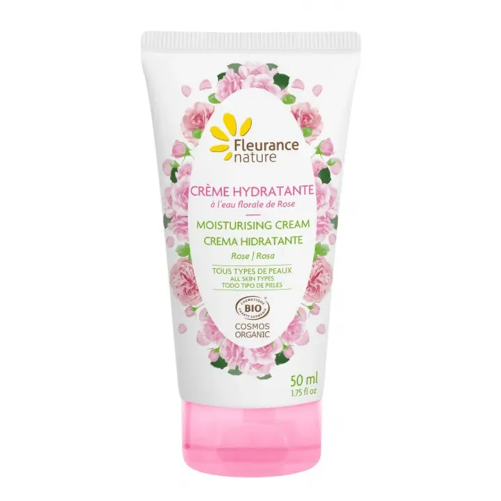 Bio-Rosenblütenwasser Feuchtigkeitscreme Fleurance Nature - 50ml Tube