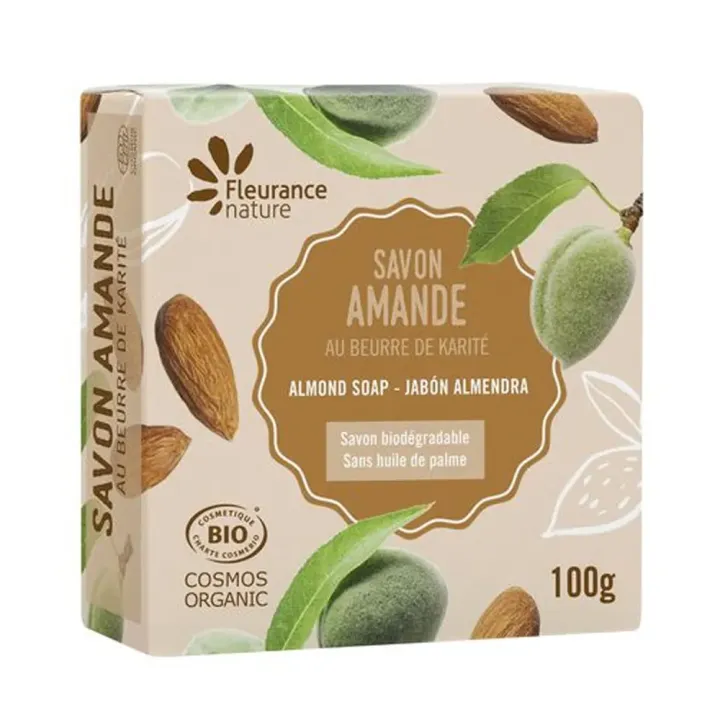 Bio-Sheabutter-Mandel-Seife Fleurance Nature - 100g Stück
