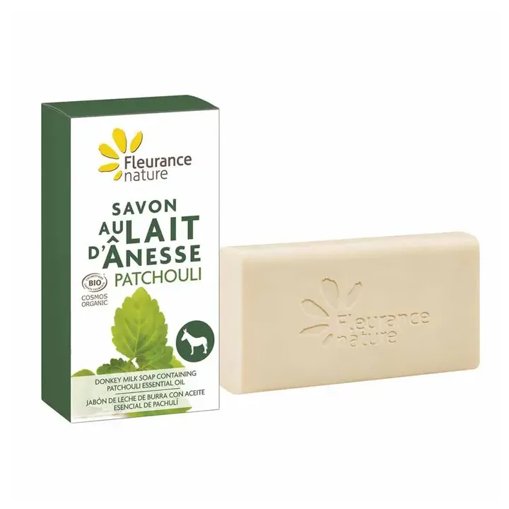 Seifen mit Bio-Eselmilch Patchouli Fleurance Nature - 100g Stück