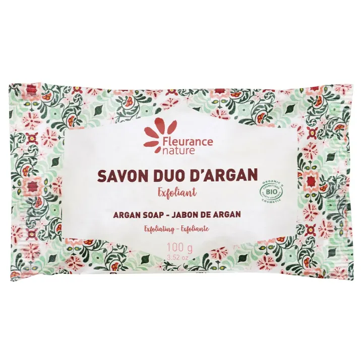 Argan-Duo-Peeling-Seife Fleurance Nature - 100g Stück