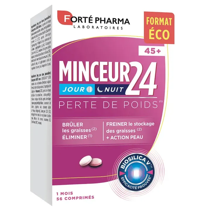 Minceur 24 fort 45+ Gewichtsverlust Forté Pharma - 2 Schachteln mit 28 Tabletten
