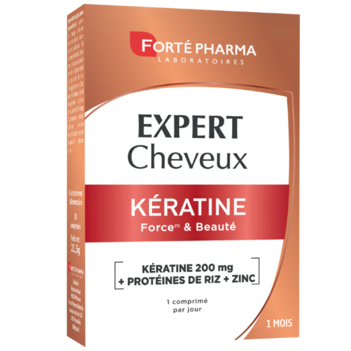 Expert Haar Keratin Forté Pharma - Packung mit 30 Tabletten