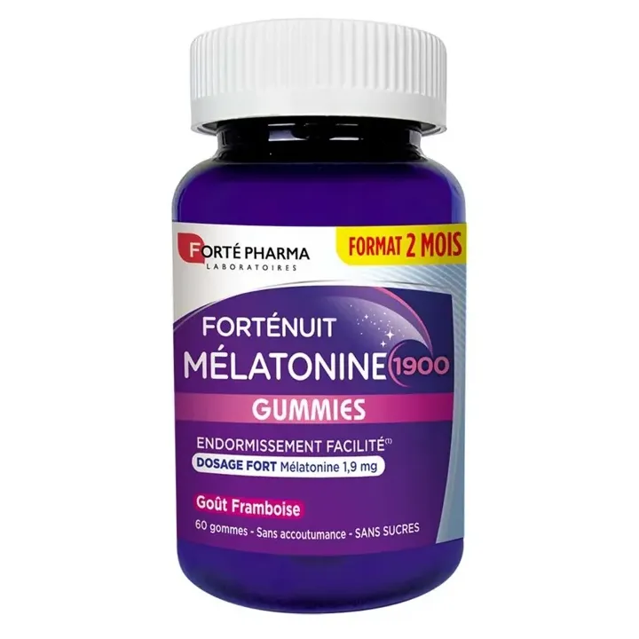 FortéNuit Mélatonine 1900 Gummies Forté Pharma - boîte de 60 gommes
