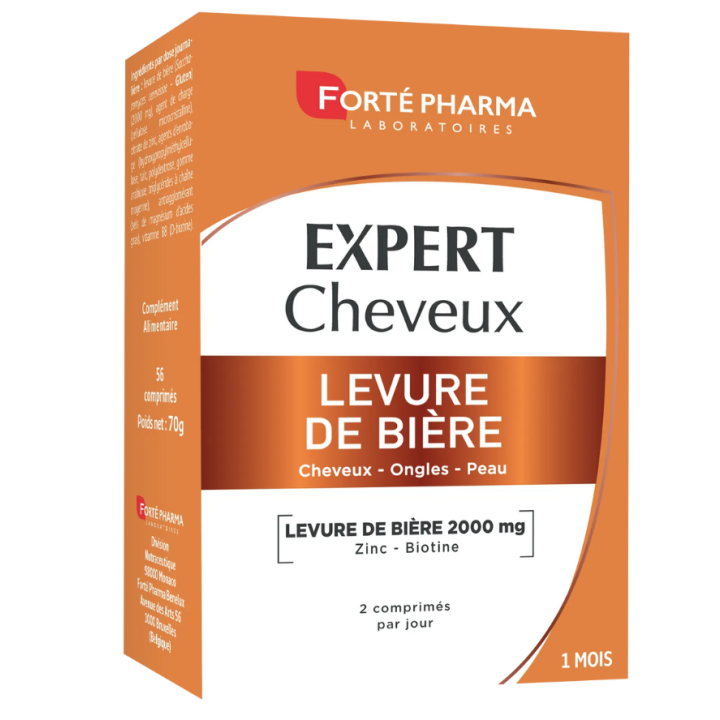 Experte Haarbierhefe Forté Pharma - Packung mit 56 Tabletten