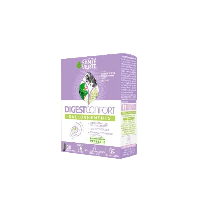Digestconfort Blähungen Gesundheit Grün - Packung mit 30 Tabletten