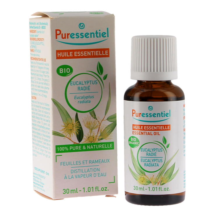 Ätherisches Öl Eukalyptus Radiata bio Puressentiel - Tropfflasche 30 ml