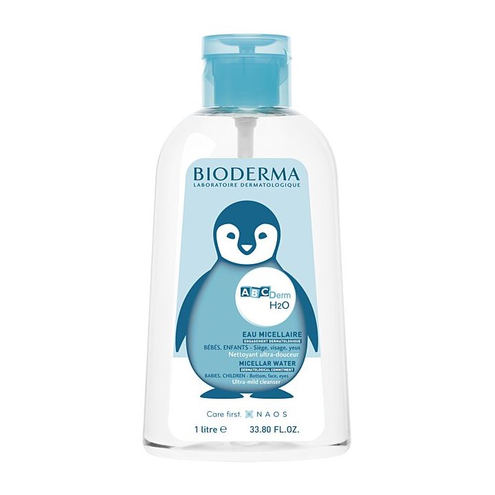 ABCDerm H2O Mizellenwasser Bioderma - Pumpflasche 1L