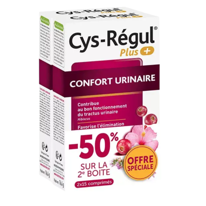 Cys-regul + Harnkomfort Nutreov - 2 Schachteln mit 15 Tabletten