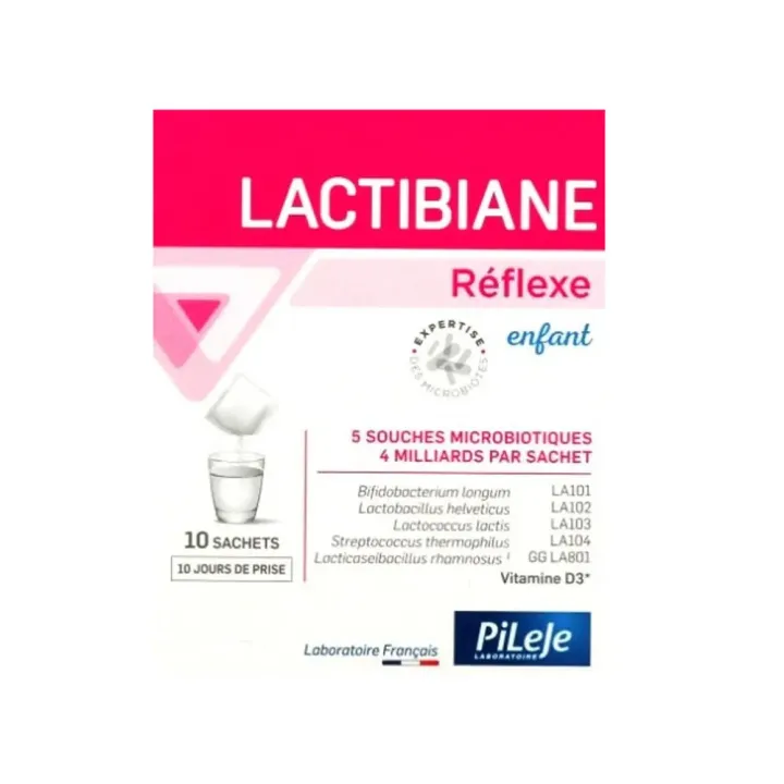 Lactibiane Reflex Kinder Mikrobiota Pileje - Packung mit 10 Beuteln
