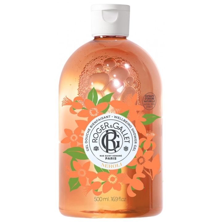 Duschgel mit wohltuendem Neroli von Roger & Gallet - Flasche mit 500ml