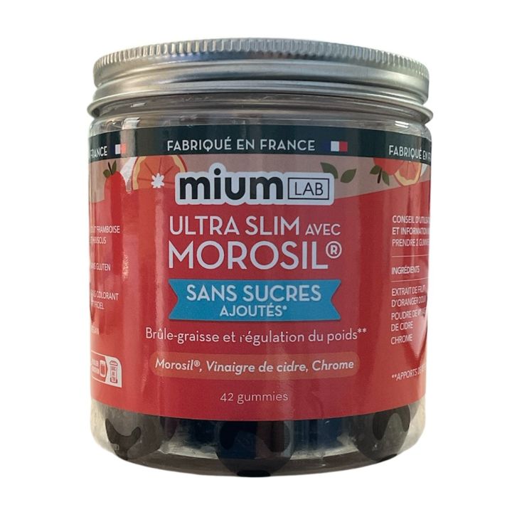 Ultra slim mit Morosil ohne Zuckerzusatz Mium Lab - 42 Gummies Dose