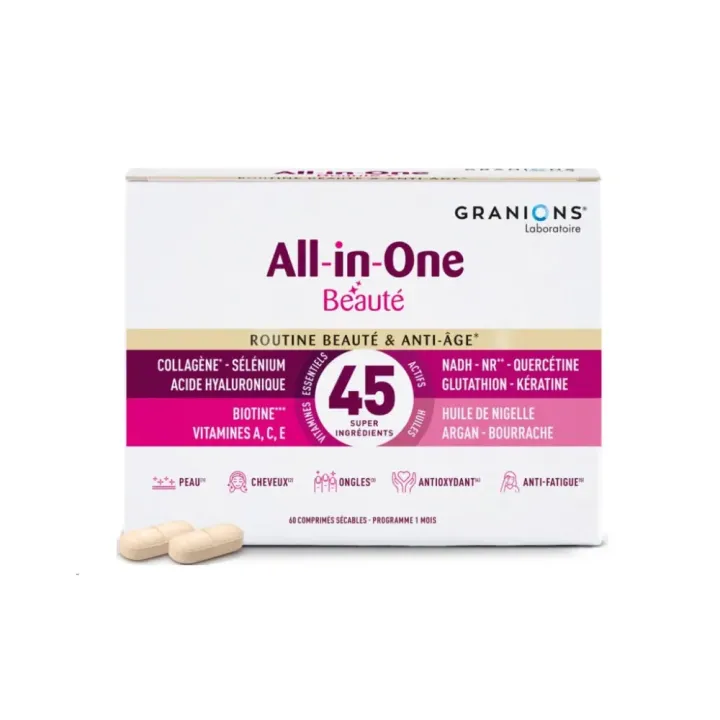 All-in-one Schönheit und Anti-Aging-Routine Granions - Packung mit 60 Tabletten