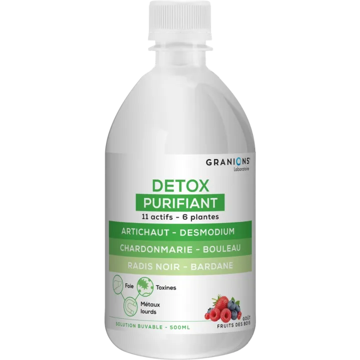 Entgiftendes Reinigungsgel mit Waldfruchtgeschmack Granions - Flasche mit 500ml