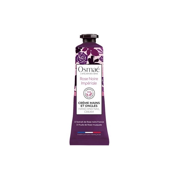 Imperiale schwarze Rose Hand- und Nagelcreme Osmaé - 30ml Tube