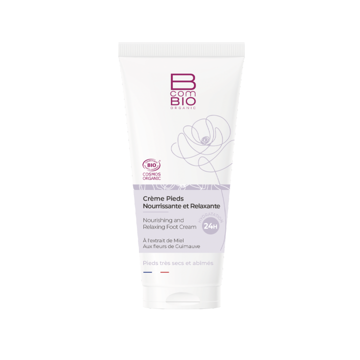 Nährende und entspannende Fußcreme BcomBIO - Tube mit 100 ml