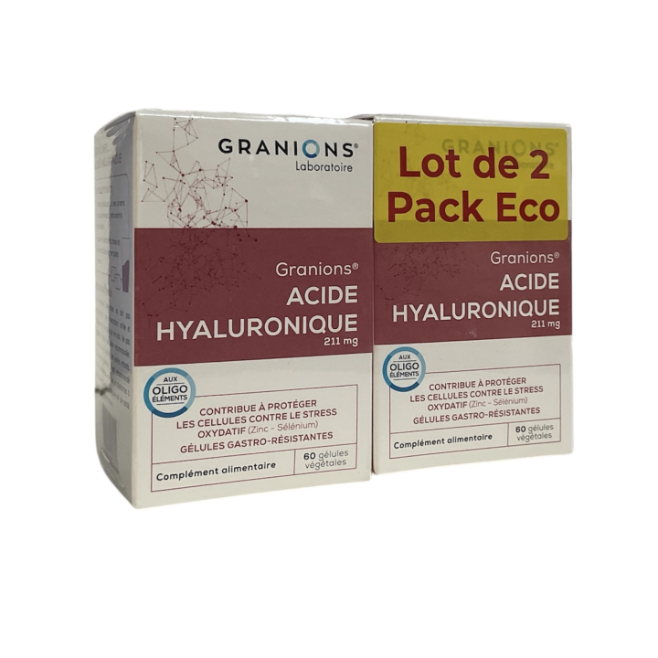 Hyaluronsäure 211mg Granions - Packung mit 2 x 60 pflanzlichen Kapseln