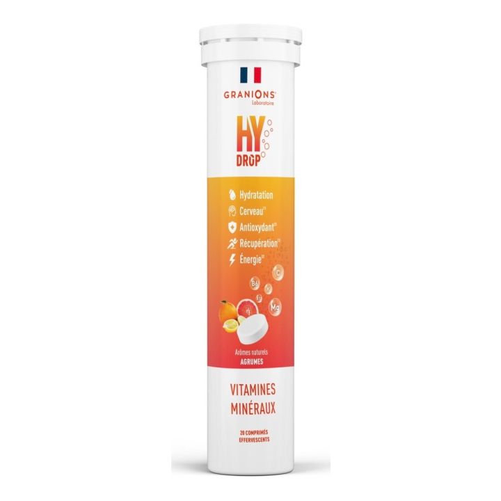 Hydrop Lösung zur Hydratation Zitrusaroma Granions - Tube mit 20 Brausetabletten