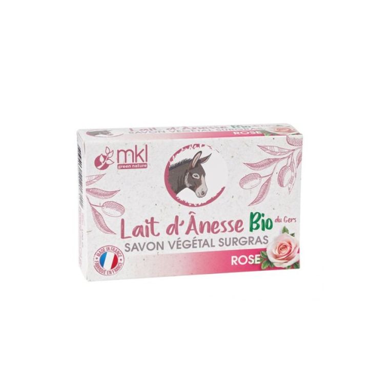 Bio-Ziegenmilchseife mit Rose MKL Green Nature - 100g Stück