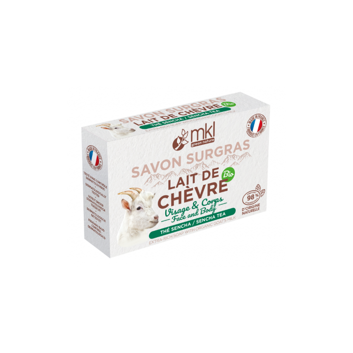 Überfettete Seife mit Bio-Ziegenmilch Sencha-Tee MKL Green Nature - 100g Stück