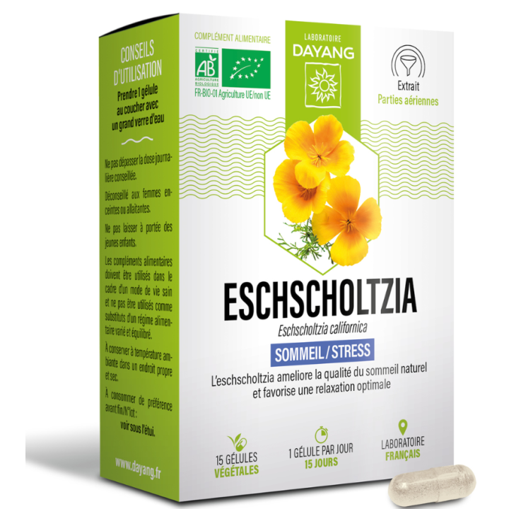 Eschscholzia Schlaf und Stress Dayang - Packung mit 30 Kapseln