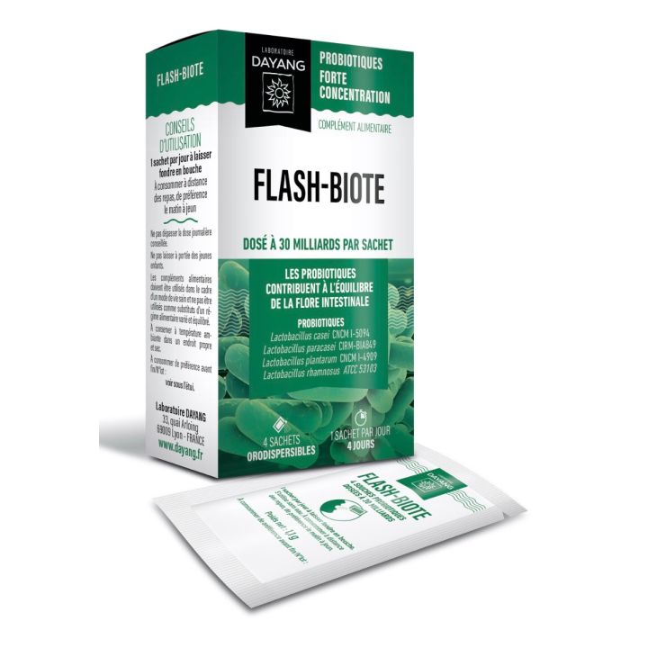 Flash-biote Probiotika Dayang - Packung mit 4 orodispersiblen Beuteln