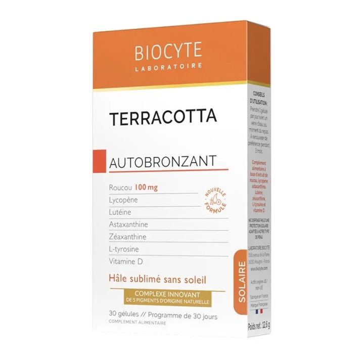 Terracotta Selbstbräuner Biocyte - Packung mit 30 Kapseln