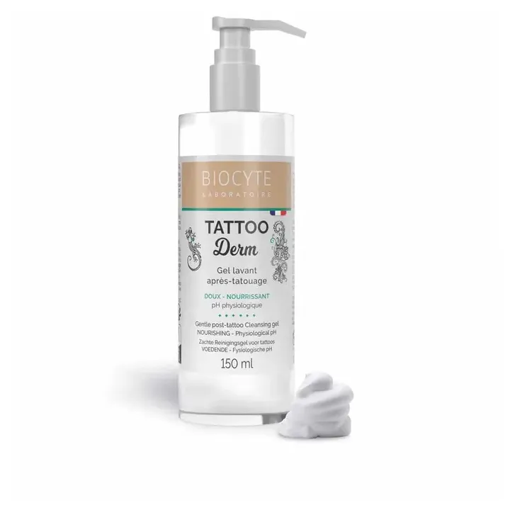 Tattoo Derm Gel Waschmittel nach dem Tätowieren Biocyte - Pumpflasche mit 150 ml
