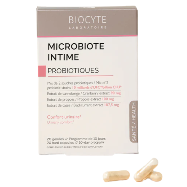 Intime Mikrobiota Probiotika Biocyte - Packung mit 20 Kapseln