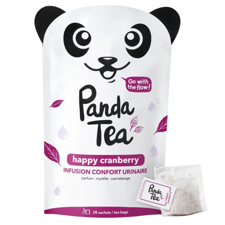 Glückliche Cranberry-Infusion für den Harnkomfort Panda-Tee - 28 Beutel