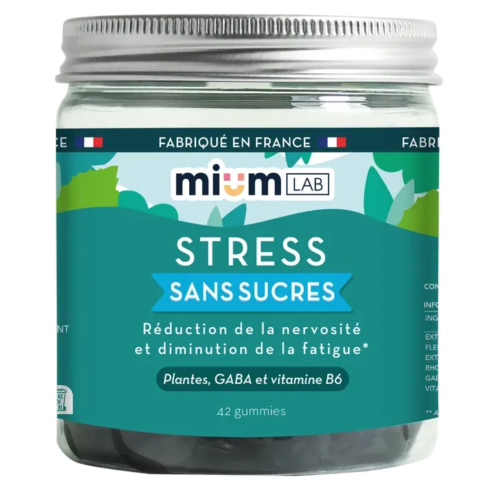 Stress Gummies ohne Zucker Mium Lab - Dose mit 42 Gummies