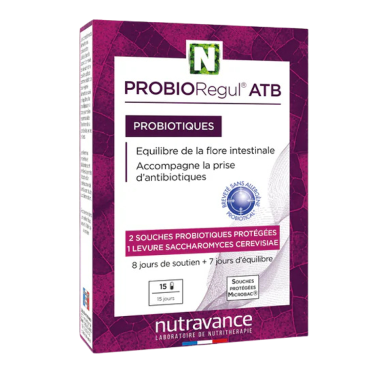 ProbioRegul ATB Probiotika Nutravance - Packung mit 15 Kapseln