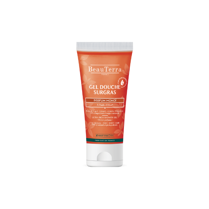 Duschgel Überfettung Monoï Beauterra - Tube mit 100 ml