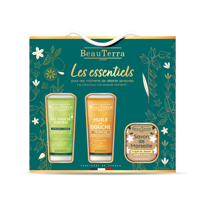 Coffret Die Essentials von Beauterra - Tasche mit 3 Produkten
