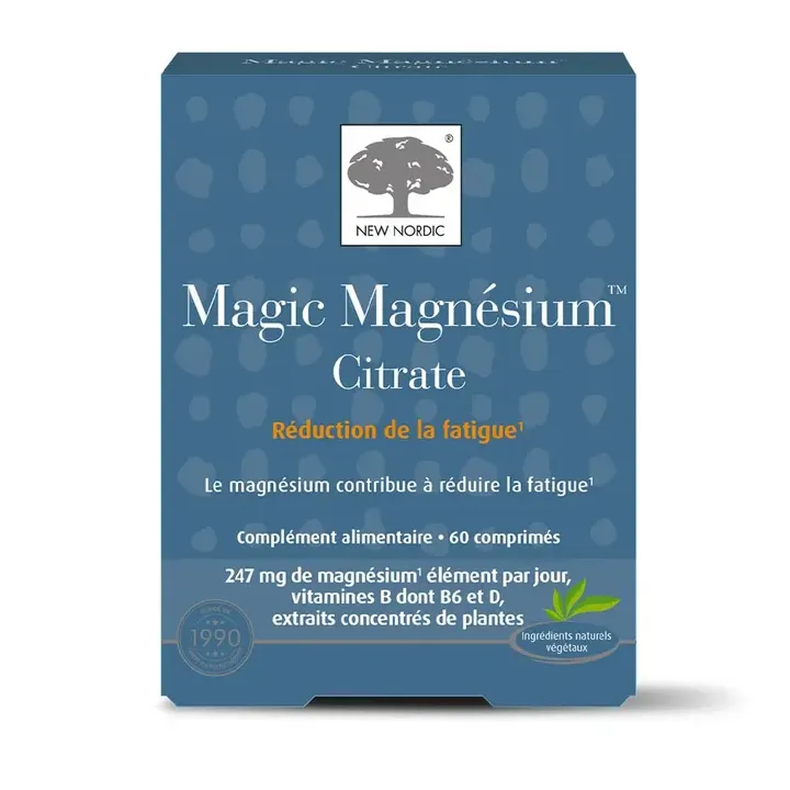 Magic Magnesium Citrat New Nordic - Packung mit 60 Tabletten