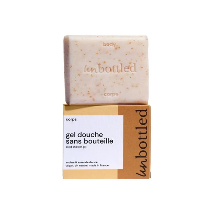 Duschgel ohne Flasche Hafer & süße Mandel Unbottled - 110g Stück