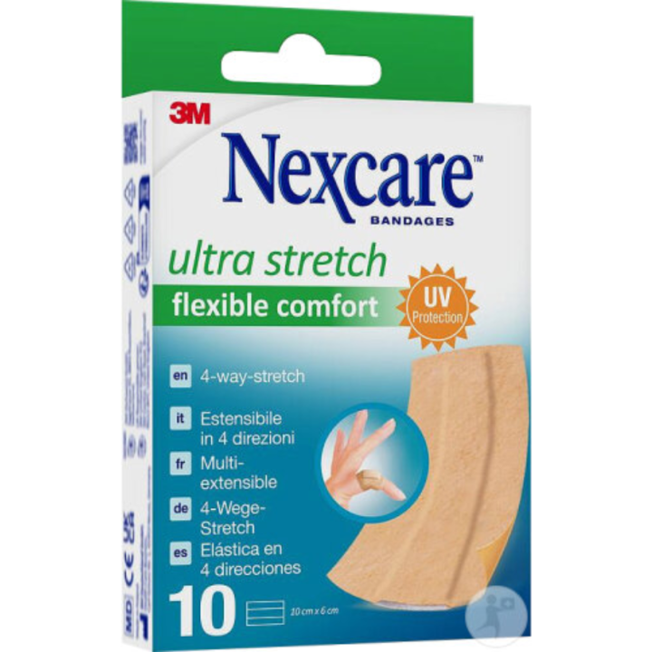 Ultra-stretch flexibler Komfortpflaster Nexcare - Schachtel mit 10 Pflastern