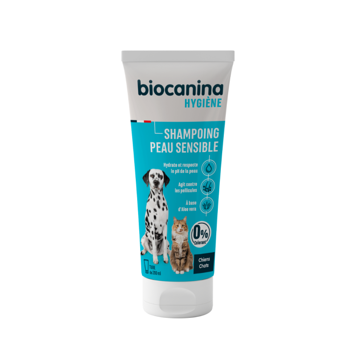 Shampoo für empfindliche Haut bei Hunden und Katzen Biocanina - Tube mit 200 ml