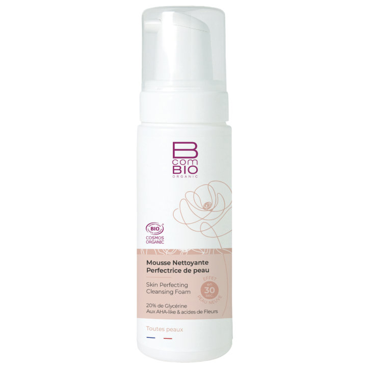 Bio-Reinigungsschaum für perfekte Haut BcomBIO - Pumpflasche mit 150 ml